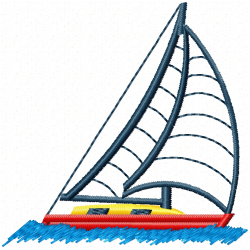 Boats Embroidery Design 9 Boats Embroidery Design 9